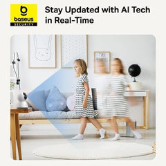 A Photo Of Baseus Security P1 Indoor Camera 3K – 8X Zoom, 360° View, Baby Crying Detection, 2.4G/5G WiFi