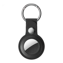 Blupebble Classic Leather AirTag Case with Key Ring - Protective & Stylish Holder for Keys