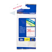 Brother TZe-262 Labelling Tape Cassette – Red on White, 36mm wide