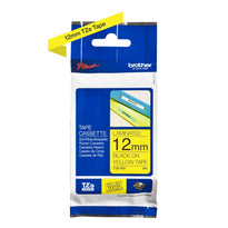 Brother TZe-631 Labelling Tape – Black on Yellow, 12mm wide