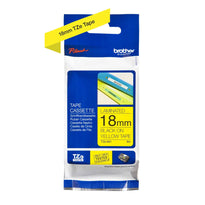 Brother TZe-641 Labelling Tape Cassette – Black on Yellow, 18mm wide