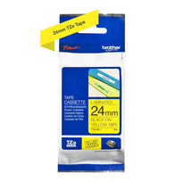 Brother TZe-651 Labelling Tape Cassette – Black on Yellow, 24mm wide