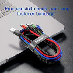 A Photo Of Baseus Fast 4in1 Cable For lightning + Type-C (2) Micro 3.5A 1.2M, CA1T4-B01