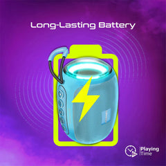 A Photo Of Promate Capsule-3 LumiFlux Wireless Speaker - Blue | 5W Bluetooth Speaker with RGB Lights