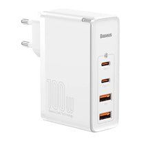 Baseus GaN2 4-Port Fast Charger 100W - White