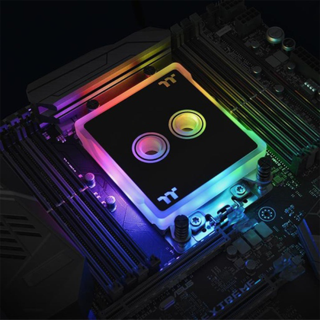 A Photo Of Thermaltake Pacific W6 CPU Water Block for AMD Ryzen Threadripper TR4 – RGB Cooling Performance with Built-In Temperature Sensor