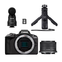 Canon EOS R50 Mirrorless Camera Content Creator Kit, Black | Includes Mic and Tripod