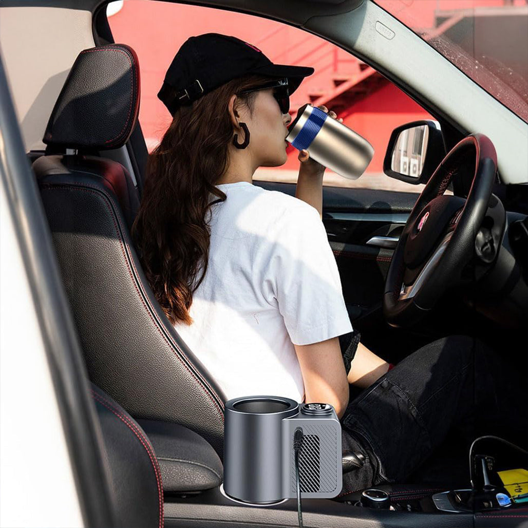 A Photo Of Car Cooling and Heating Smart Cup