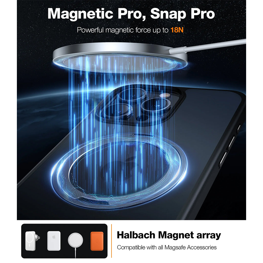 A Photo Of Torras Ostand R iPhone 15 Pro Max Case with 360° Rotating Stand & MagSafe | Military-Grade Protection