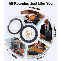 A Photo Of Torras Ostand R iPhone 15 Pro Max Case with 360° Rotating Stand & MagSafe | Military-Grade Protection