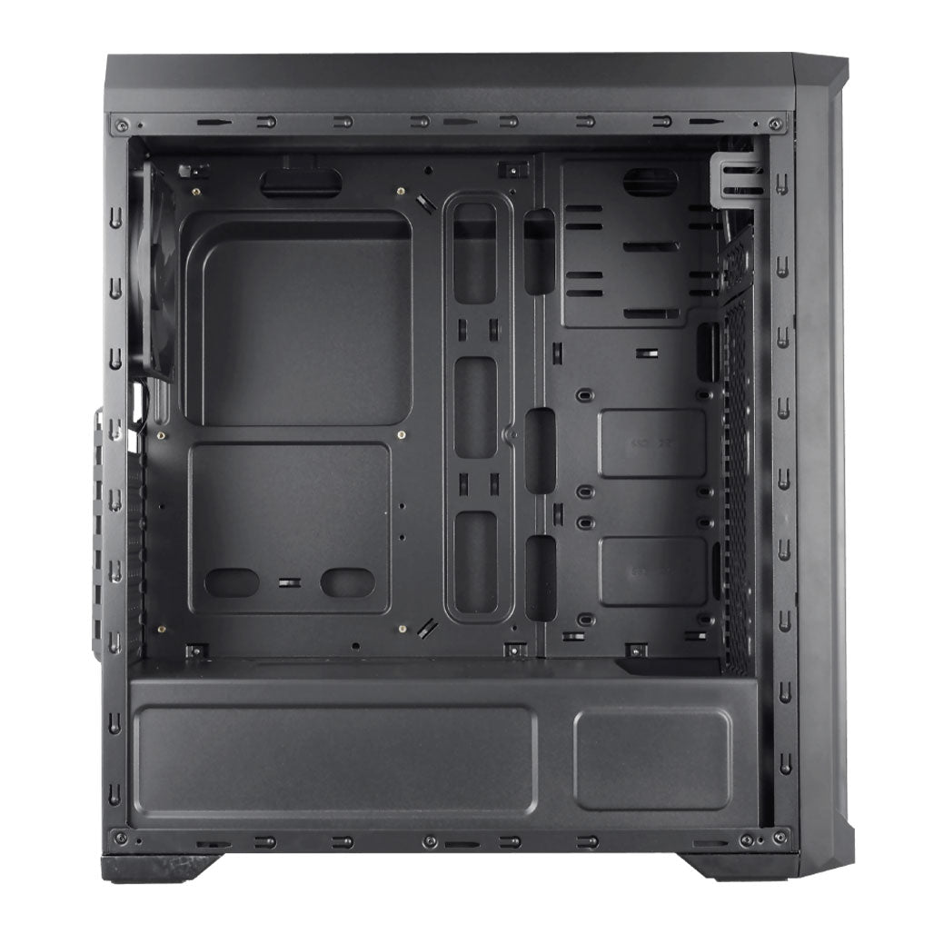 A Photo Of Cougar MX330-G Mid-Tower Gaming Case with Tempered Glass Window – Sleek Design, Superior Cooling, and Ample Space for Upgrades