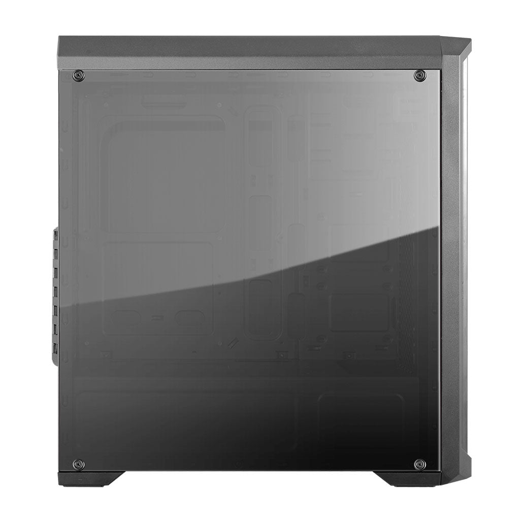 A Photo Of Cougar MX330-G Mid-Tower Gaming Case with Tempered Glass Window – Sleek Design, Superior Cooling, and Ample Space for Upgrades