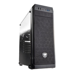 A Photo Of Cougar MX330-G Mid-Tower Gaming Case with Tempered Glass Window – Sleek Design, Superior Cooling, and Ample Space for Upgrades
