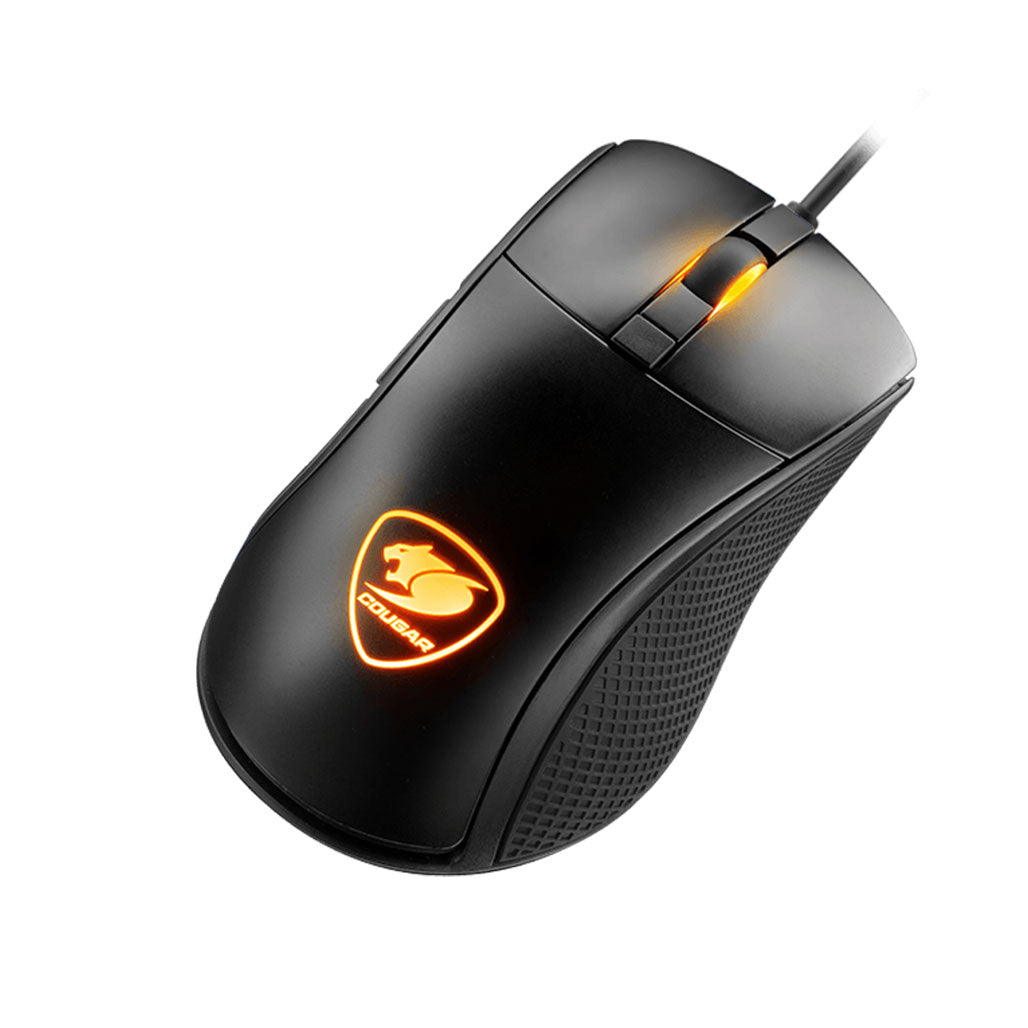 A Photo Of Cougar Surpassion Wired Gaming Mouse – High-Precision PixArt PMW3330 Sensor, 7200 DPI, and Dual-Zone LED Backlight