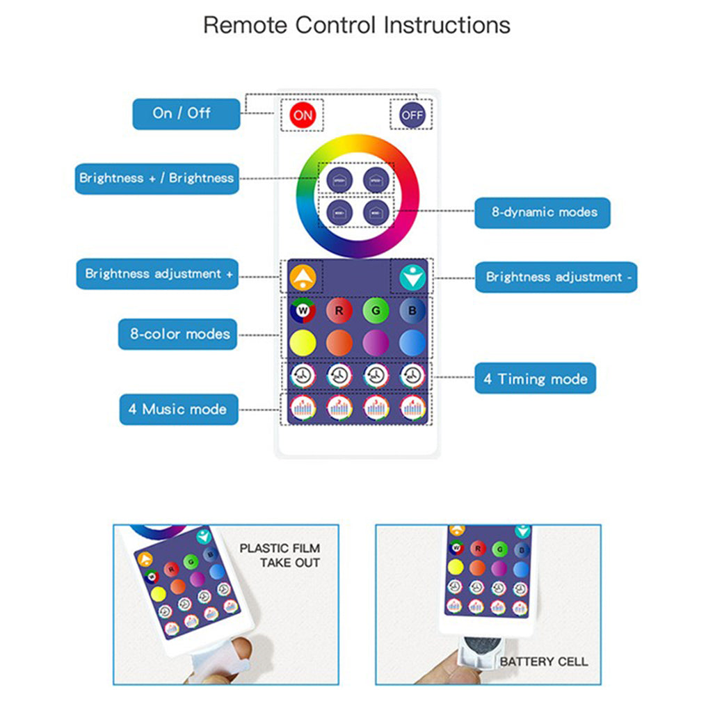 A Photo Of Creative Pick Up Rhythm Ambient Light Set - Smart Sticks SAL006BS