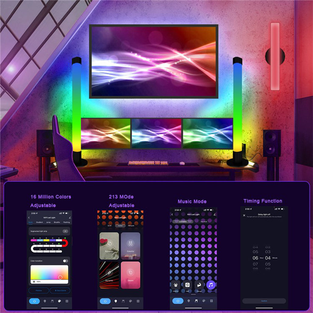 A Photo Of Creative Pick Up Rhythm Ambient Light Set - Smart Sticks SAL006BS