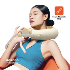 A Photo Of Porodo Shiatsu Neck Massager with Heat Therapy & Deep Tissue Relief – Yellow