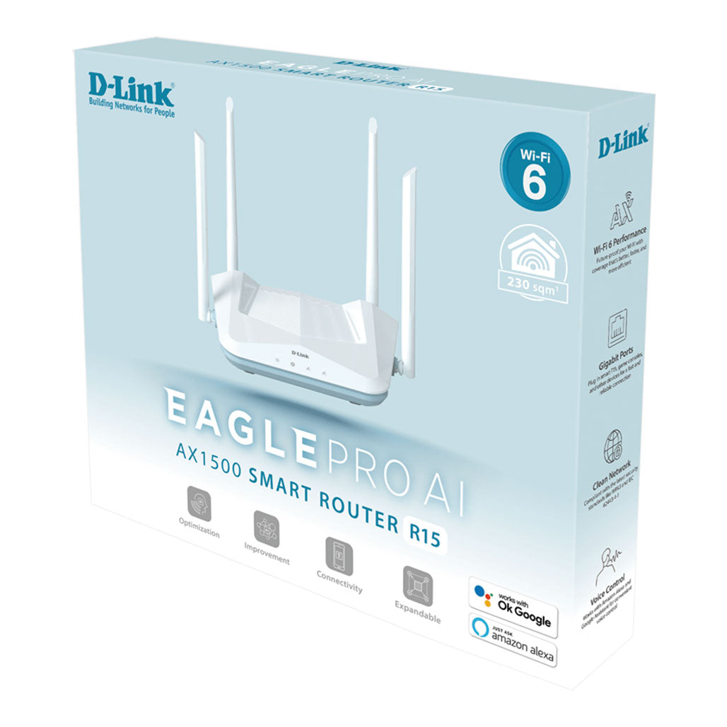 A Photo Of D-Link EAGLE PRO AI AX1500 Smart Router R15 | High-Speed Wi-Fi 6 Router