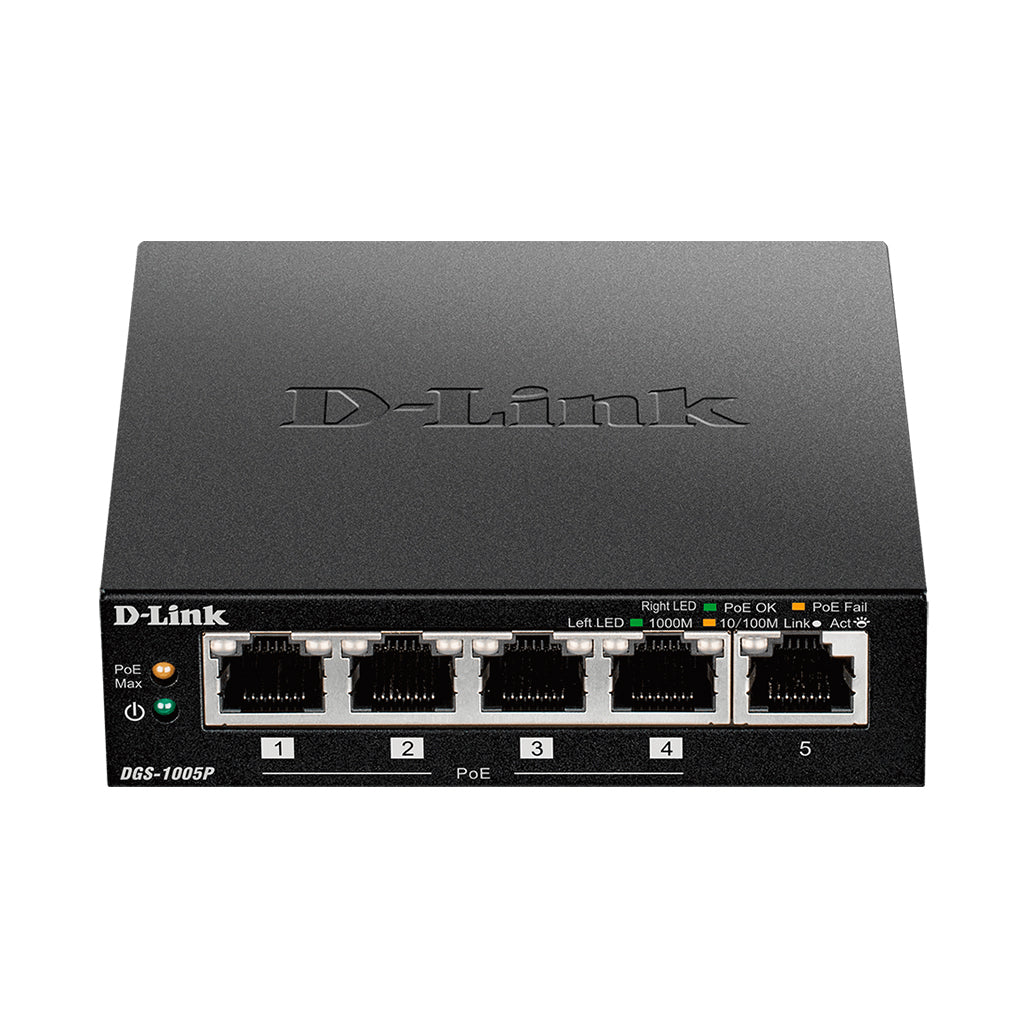 A Photo Of D-Link 5-Port Gigabit Desktop Switch with 4 PoE Ports - DGS-1005P