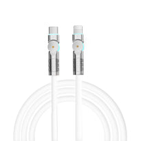 Porodo Double Head Rotate Cable PD, Type- C to Apple 30W 1M - White