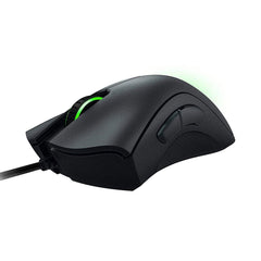 A Photo Of Razer DeathAdder Essential - Wired Optical Gaming Mouse with 6400 DPI Sensor and Single-Color Green Lighting