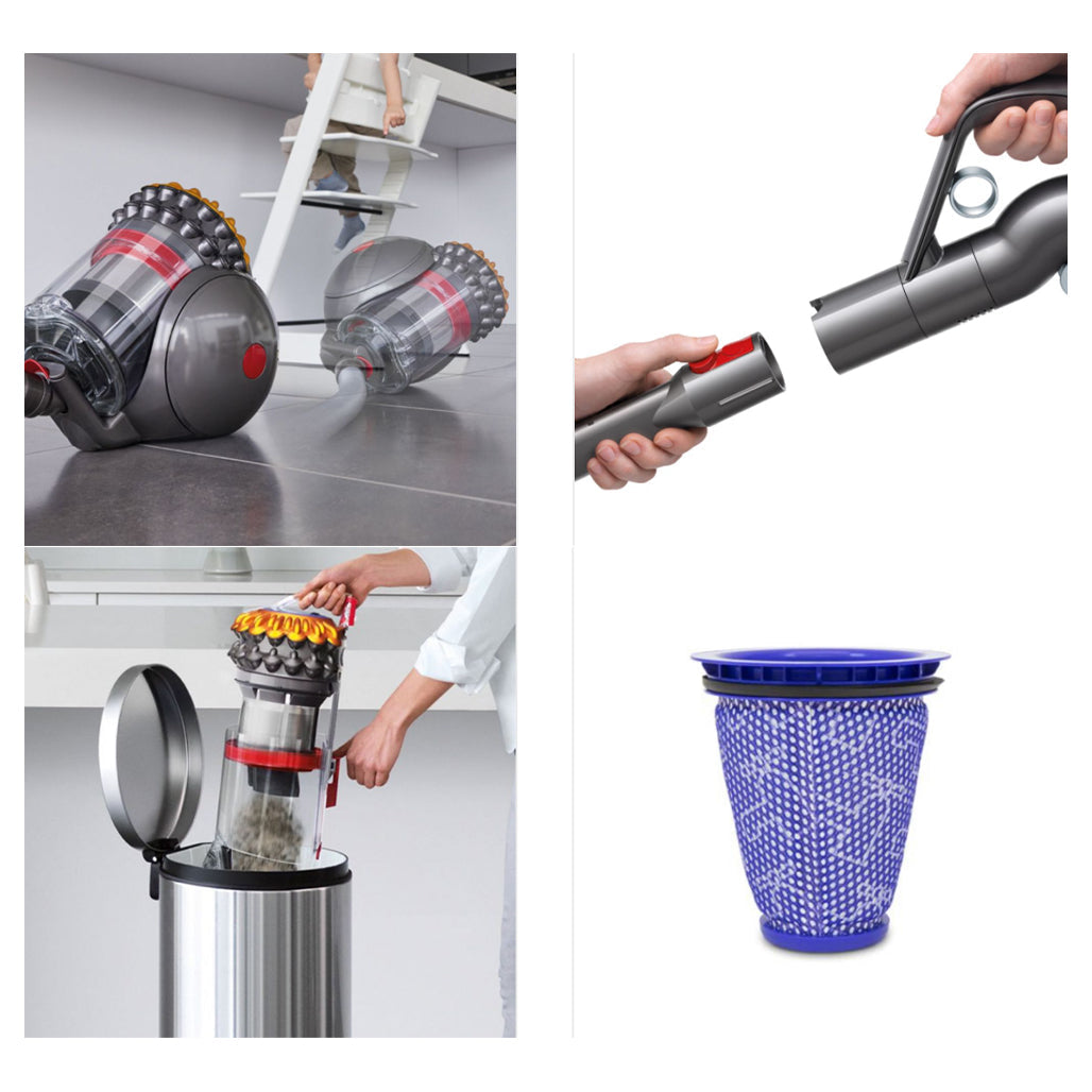 A Photo Of Dyson Big Ball Multi Floor 2 Vacuum Cleaner (Iron/Yellow) cy28 – Powerful Bagless Suction & Self-Righting Design