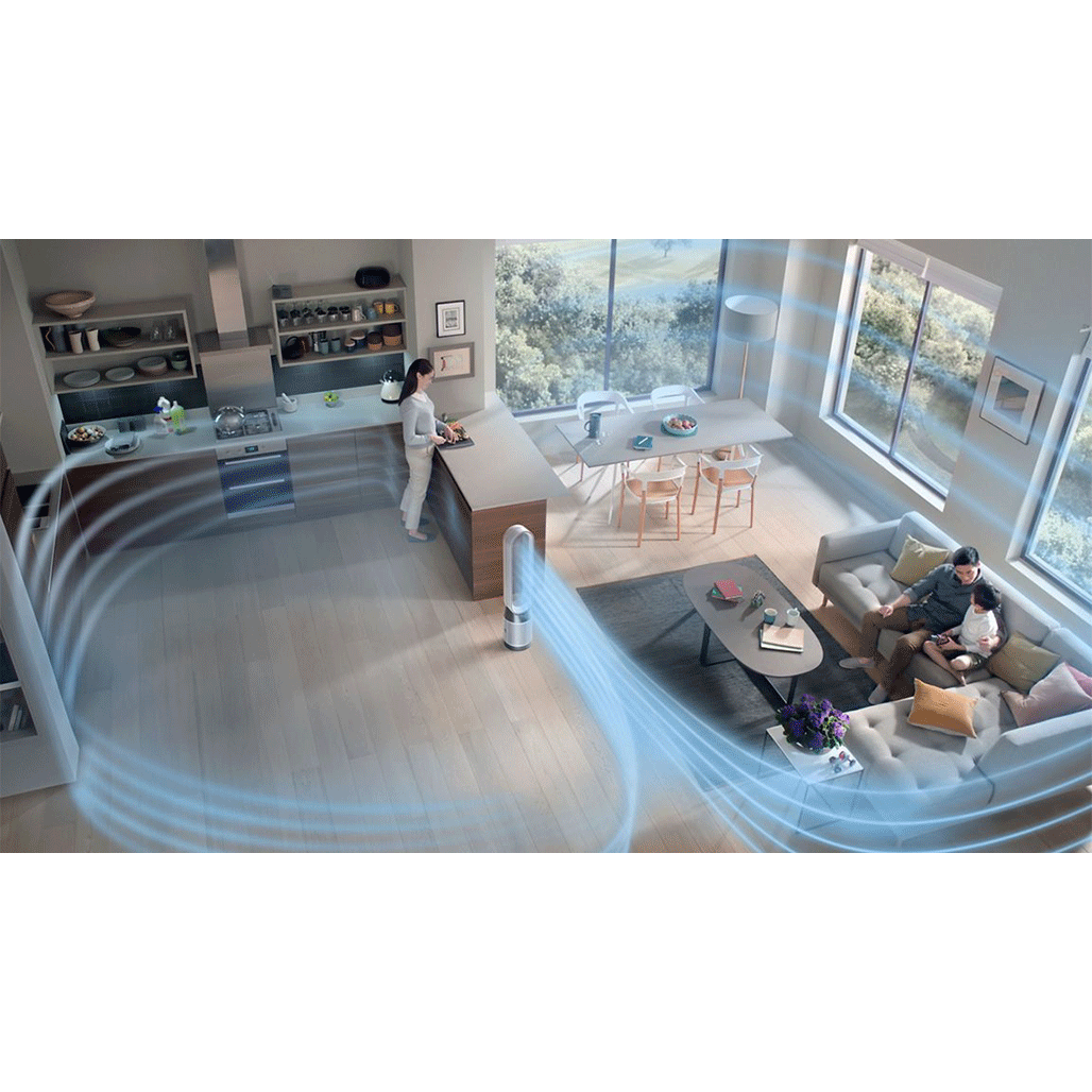 A Photo Of Dyson Purifier Cool Gen1 TP10 Air Purifying Fan with HEPA Filtration - White | Whole Room Cooling and Purification