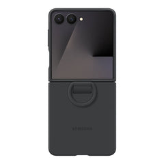 A Photo Of Samsung Galaxy Z Flip7 Silicone Ring Case - Black - EF-PF766TBEGUS