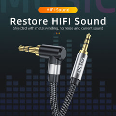 A Photo Of Essager AUX 3.5mm Audio Jack HiFi Elbow Adapter Cable 1.5M - EYP35-WTA01