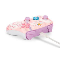 A Photo Of PowerA Princess Peach Plaid Enhanced Wireless Controller for Nintendo Switch – Bluetooth, Rechargeable, Mappable Buttons