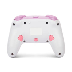 A Photo Of PowerA Princess Peach Plaid Enhanced Wireless Controller for Nintendo Switch – Bluetooth, Rechargeable, Mappable Buttons
