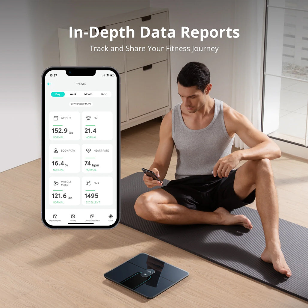 A Photo Of Eufy Smart Scale P2 Pro – Wi-Fi & Bluetooth Digital Body Composition Scale | High-Accuracy, 3D Virtual Body, Heart Rate & BMI Tracking