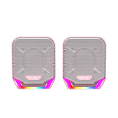 A Photo Of Fantech GS202 SONAR USB RGB Gaming & Music Speaker (Pink Sakura Edition) - 3D Surround Sound, 45mm Driver, RGB Illumination