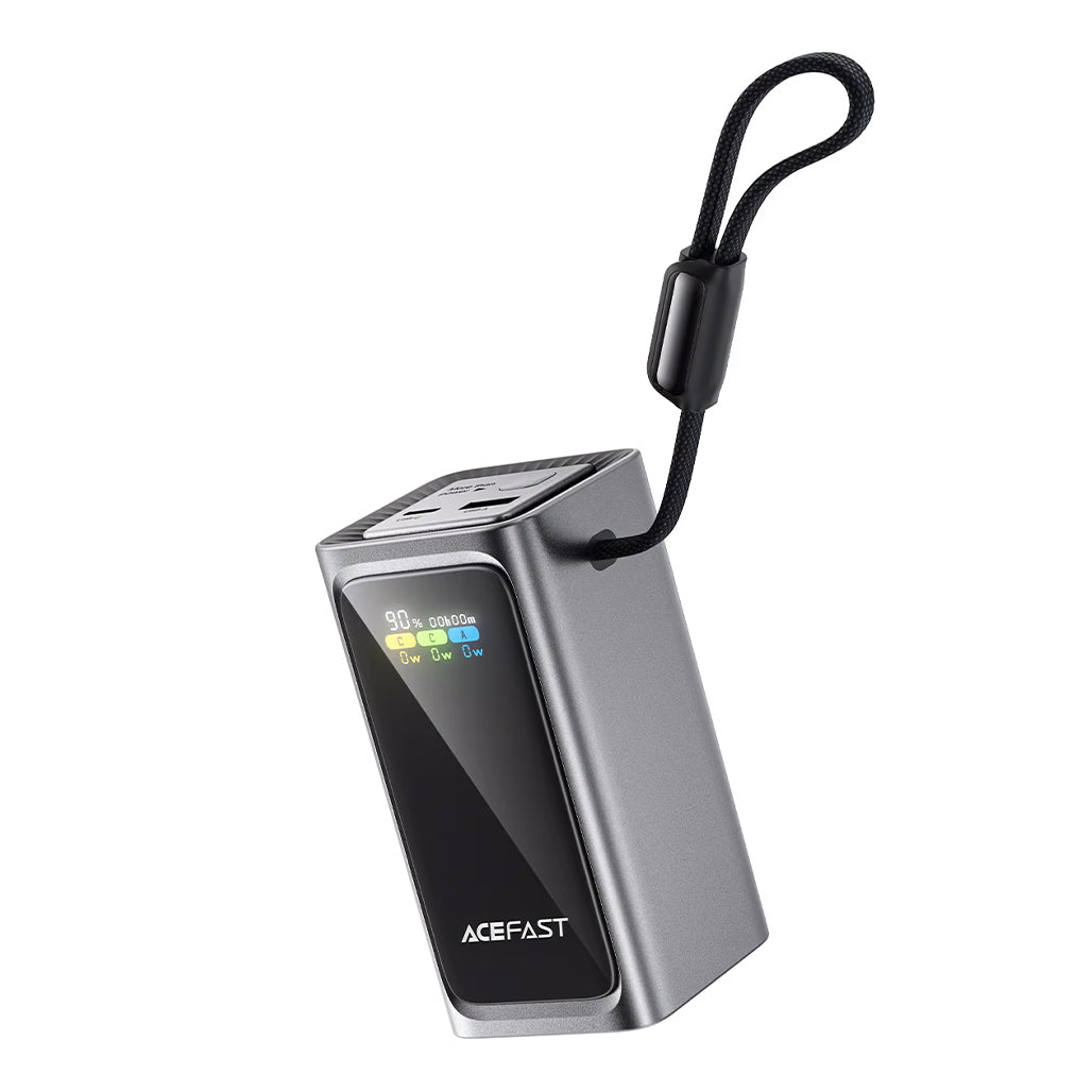A Photo Of AceFast M33 20000mAh Power Bank PD100W Fast Charging with Built-In USB-C Cable