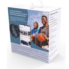 A Photo Of Fitbit Versa 4 Sports Pack - Waterfall Blue with Extra Black Band, Platinum Aluminum