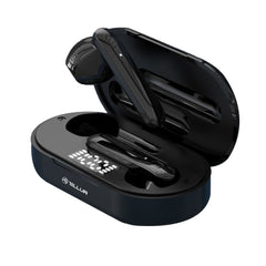 A Photo Of Tellur Flip Bluetooth True Wireless Earphones – Black – Lightweight with Touch Control and Display Charging Case