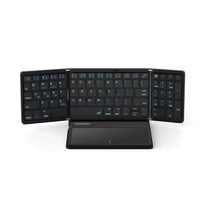 Bluetooth Foldable Keyboard with Touchpad - Full-Size, Multi-Device, Wireless Compatibility