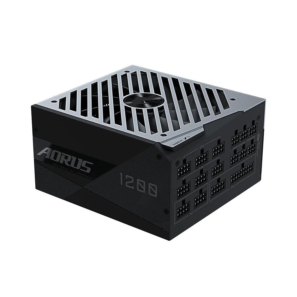 A Photo Of Gigabyte Aorus P1200W RGB Fully Modular Power Supply - 1200W Platinum Efficiency with RGB Lighting