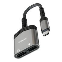 Green Lion 2 in 1 Type-C Splitter Adapter - Dual Type-C Ports for Fast Charging & High-Quality Audio
