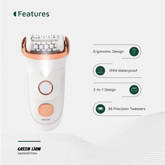 A Photo Of Green Lion 2 in 1 Epilator - Shave, Trim, Epilate
