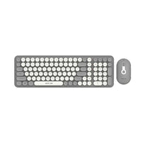 Green Lion GKM-300 Wireless Keyboard and Mouse Combo – Grey, Durable Design, Long Battery Life