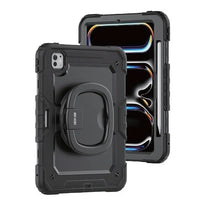 Green Lion Trioshield iPad Pro 11" Case with Pencil Holder, Adjustable Handle, and Shockproof Protection - Black
