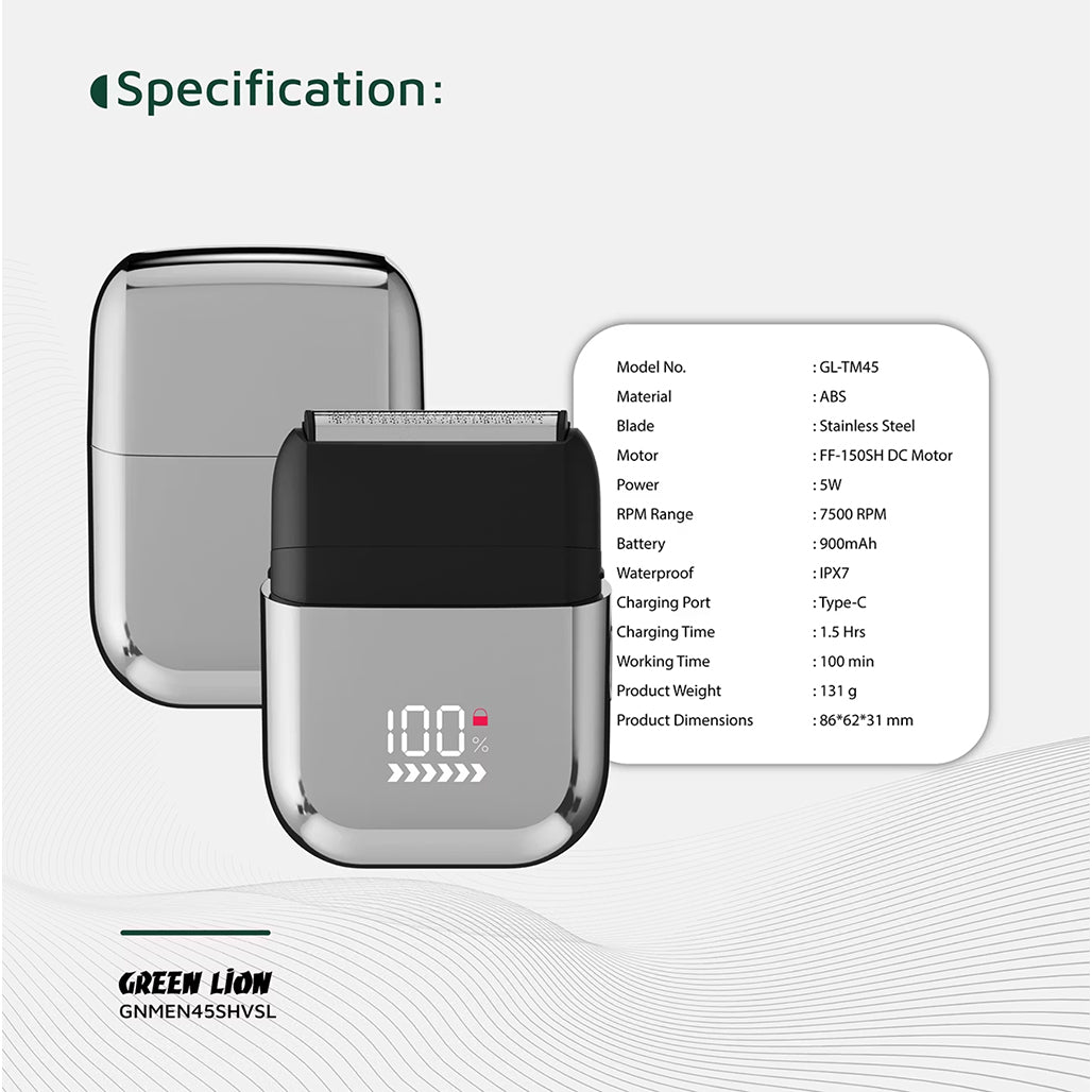 A Photo Of Green Lion Men's Shaver X Wet and Dry Use