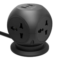 Green Lion MultiPort Desk Universal Socket - Black | Versatile Power Solution for Home and Office