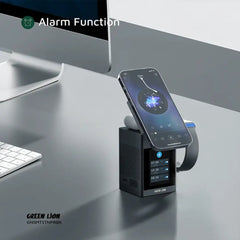 A Photo Of Green Lion Smart Station Pro LCD Display Wireless Charger with Speaker - Black