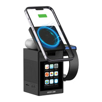 Green Lion Smart Station Pro LCD Display Wireless Charger with Speaker - Black