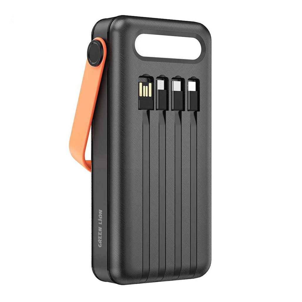 A Photo Of Green Lion Solar Portable Power Bank 30000mAh PD 20W QC3.0 - Black