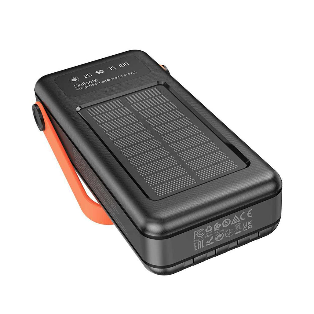 A Photo Of Green Lion Solar Portable Power Bank 30000mAh PD 20W QC3.0 - Black