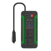 Green Lion Spark 300W Portable Power Inverter with Dual AC Outlets & USB Ports - High Voltage Protection & Quick Charge
