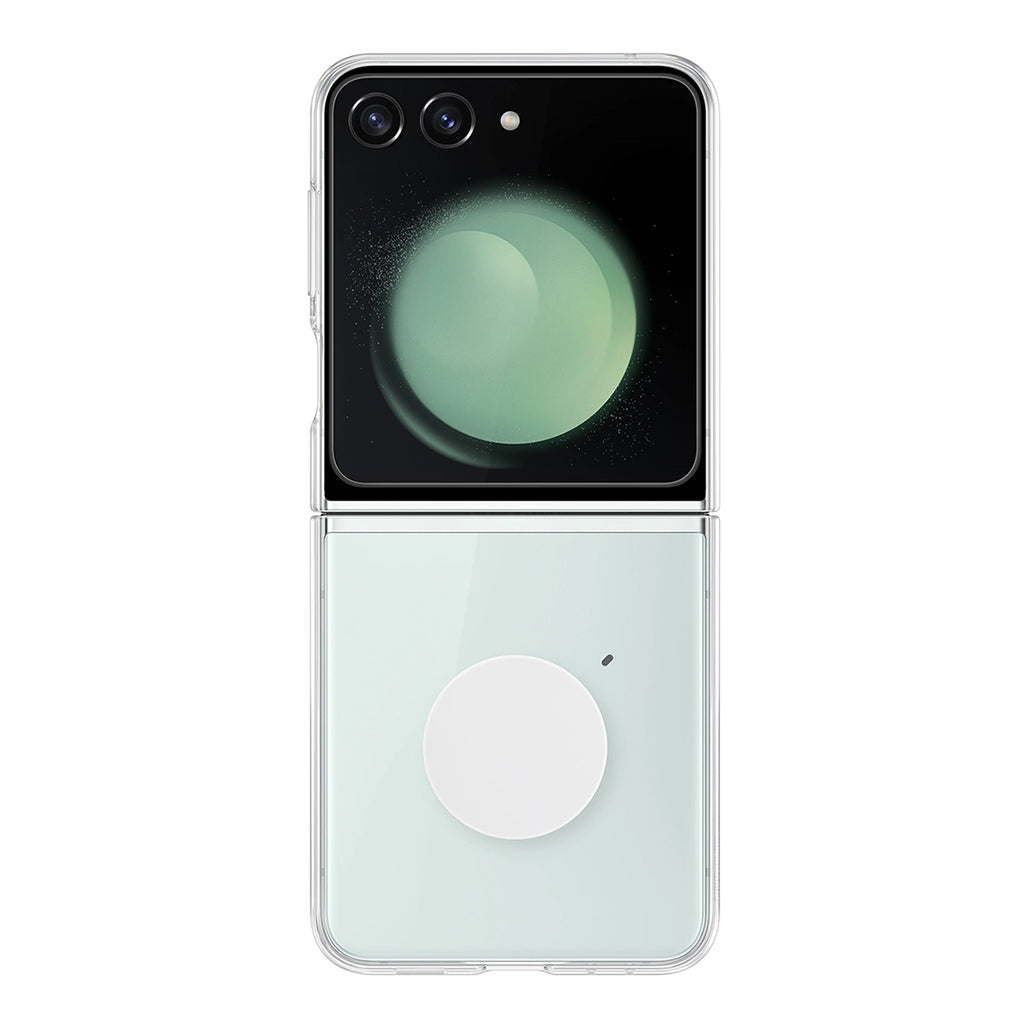 A Photo Of Samsung Galaxy Z Flip5 Clear Gadget Case EF-XF731CTEGUS | Transparent, Eco-Friendly, Customizable Protection